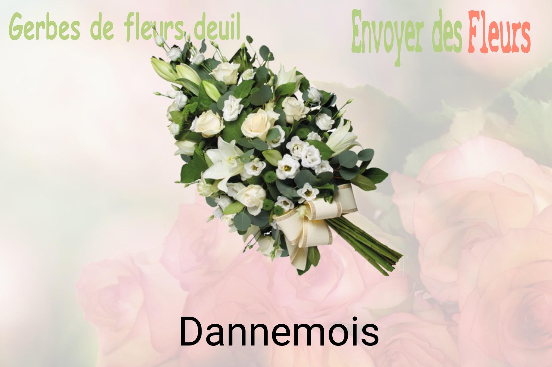 Gerbe de fleurs de deuil livrée à Dannemois